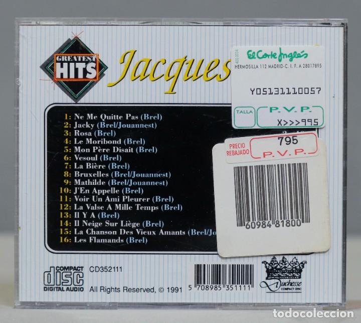 CDs de m&uacute;sica: CD. Jacques Brel. Greatest Hits - Foto 2