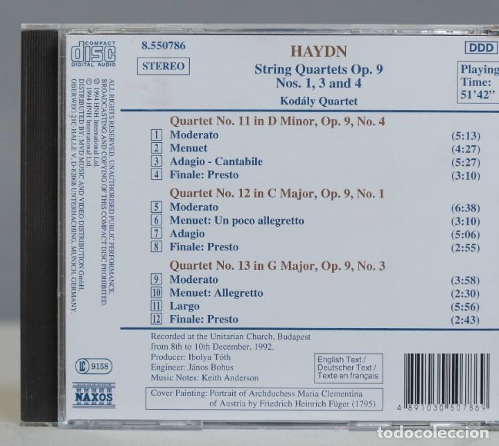 CDs de m&uacute;sica: 2 CD. Haydn. Kod&aacute;ly Quartet. String Quartets Op. 9, Nos. 1-6 - Foto 2