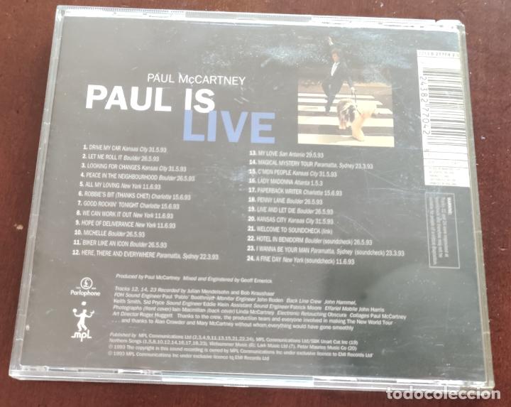 CDs de m&uacute;sica: PAUL McCARTNEY IS LIVE - CD - CON POSTE - Foto 3