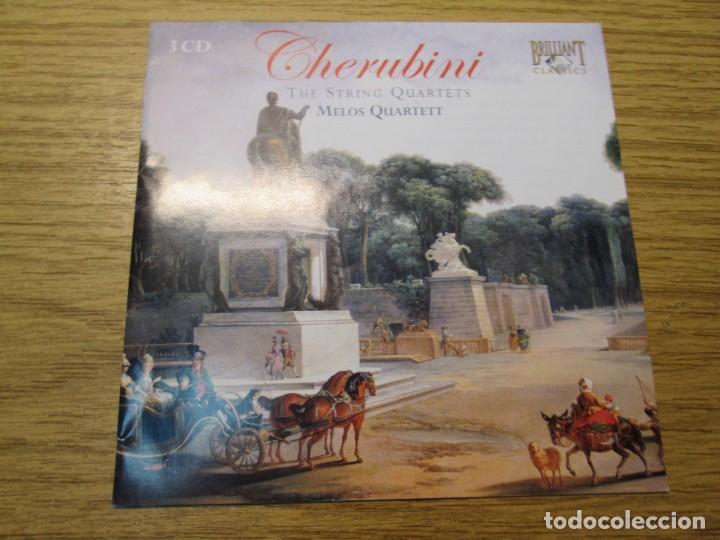 CDs de m&uacute;sica: CHERUBINI: THE STRING QUARTETS. MELOS QUARTETT. 3CD BRILLIANT CLASSICS 1976 - Foto 6