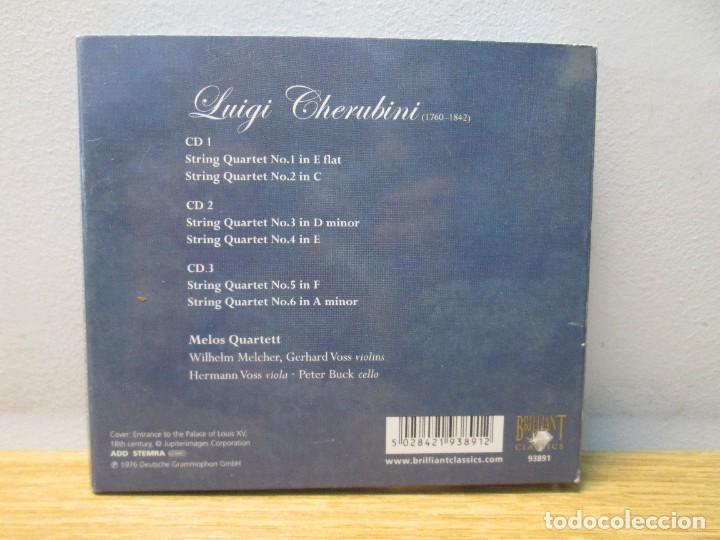 CDs de m&uacute;sica: CHERUBINI: THE STRING QUARTETS. MELOS QUARTETT. 3CD BRILLIANT CLASSICS 1976 - Foto 11
