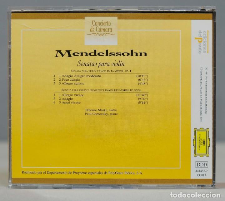 CDs de m&uacute;sica: CD. MENDELSSOHN. SONATAS PARA VIOLIN - Foto 2