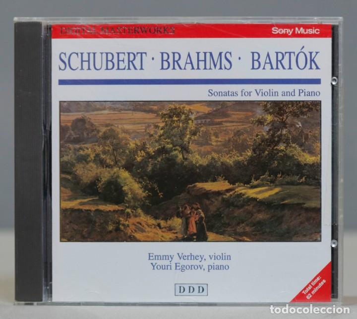 CDs de m&uacute;sica: CD. Schubert. Brahms. Bart&oacute;k. Sonates Pour Violon Et Piano - Foto 1