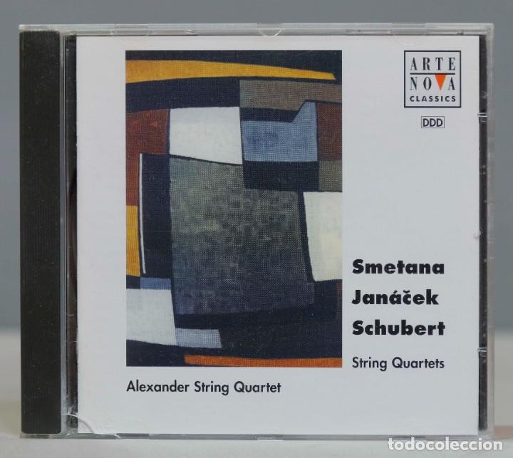 CDs de m&uacute;sica: CD. Smetana. Jan&aacute;ček. Schubert. Alexander String Quartet. String Quartets - Foto 1