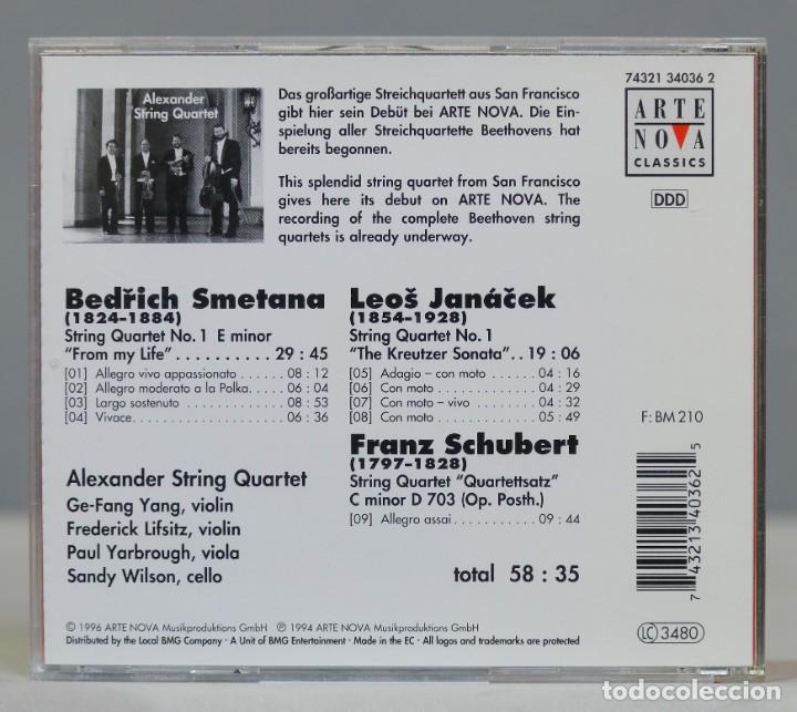 CDs de m&uacute;sica: CD. Smetana. Jan&aacute;ček. Schubert. Alexander String Quartet. String Quartets - Foto 2