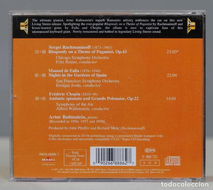 CDs de m&uacute;sica: 2 CD. Rubinstein. Rachmaninof. Falla. Chopin - Foto 2