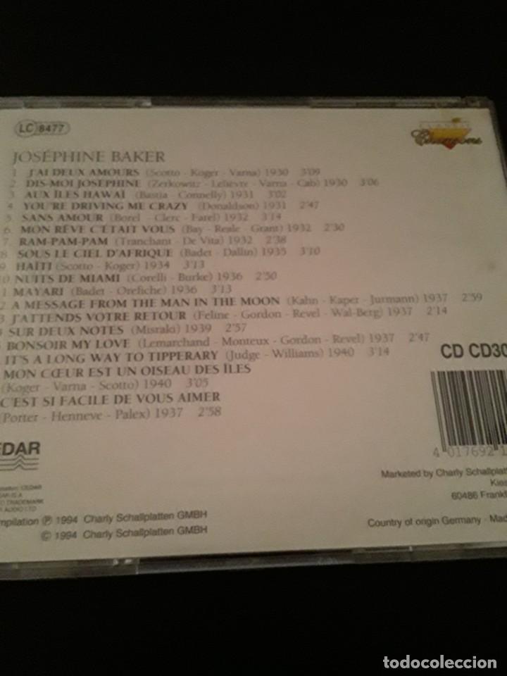 CDs de m&uacute;sica: JOSEPHINE BAKER - JAI DEUX AMOURS - CD - Foto 3