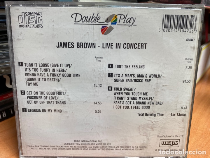 CDs de m&uacute;sica: James Brown - Live In Concert (CD, Comp) - Foto 3