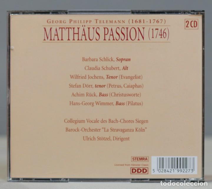 CDs de m&uacute;sica: 2 CD. St&ouml;tzel. Matth&auml;us Passion. telemann - Foto 2