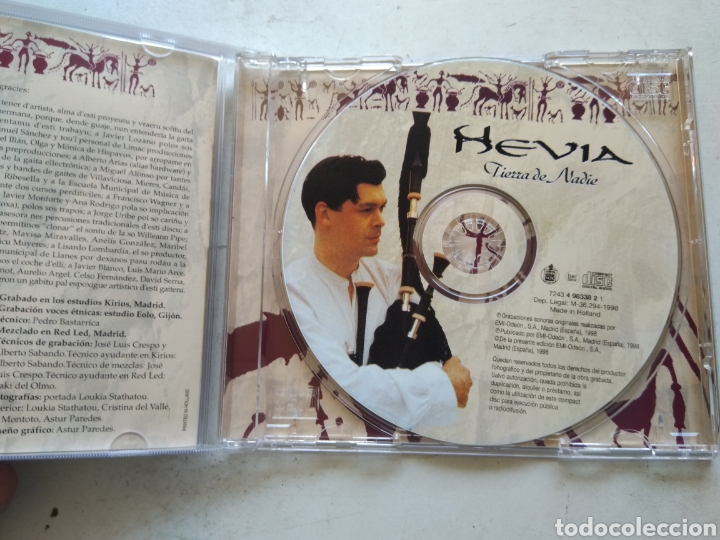 CDs de m&uacute;sica: CD HEVIA/TIERRA DE NADIE - Foto 2