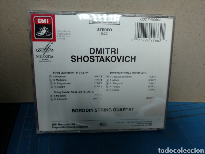CDs de m&uacute;sica: Shostakovich - Borodin String Quartet - String Quartets Nos. 1, 9 & 12 (CD, Album) - Foto 2