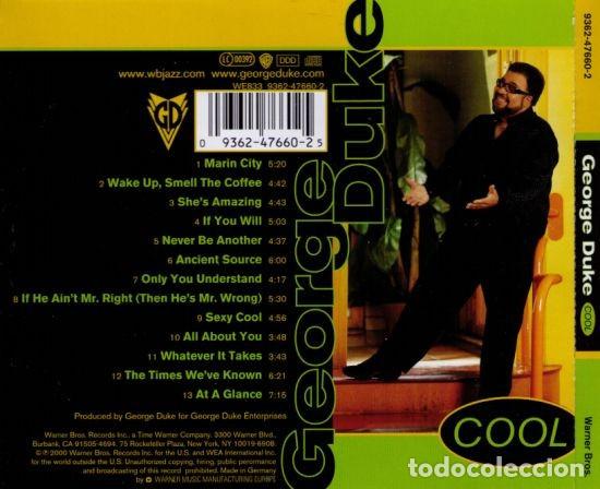 CDs de m&uacute;sica: GEORGE DUKE CD COOL - Foto 2