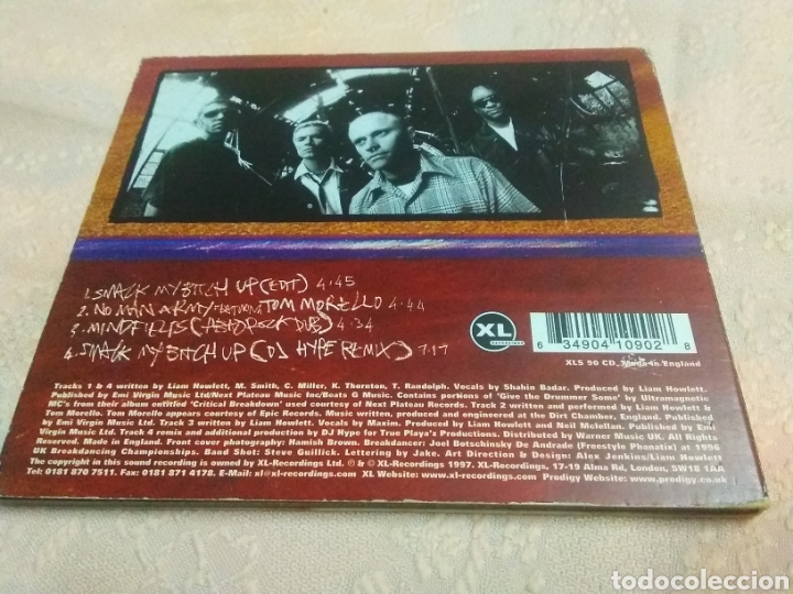 CDs de m&uacute;sica: PRODIGY - SMACK MY BITCH UP - CD SINGLE DIGIPACK 4 TEMAS - Foto 3