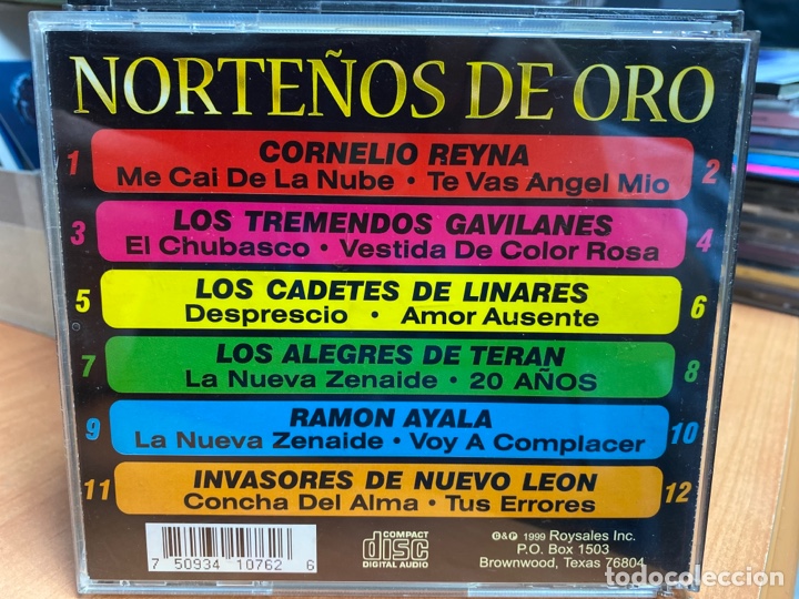 CDs de m&uacute;sica: Norte&ntilde;os de Oro (Ram&oacute;n Ayala, Cornelio Reyna,...) (CD, Comp) - Foto 2