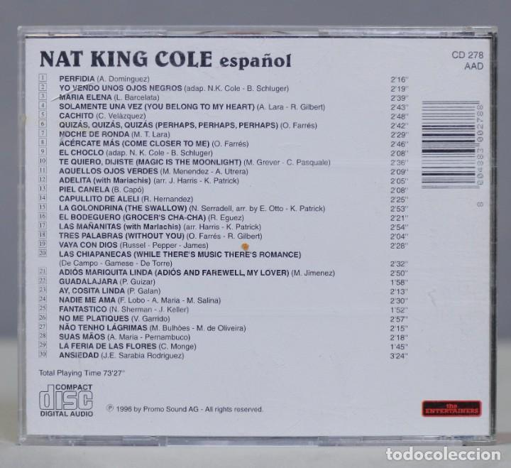 CDs de m&uacute;sica: CD. Nat King Cole. Espa&ntilde;ol. 30 Grandes Exitos - Foto 2