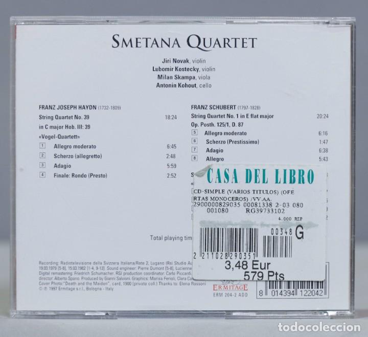 CDs de m&uacute;sica: CD. Haydn. Schubert. Smetana Quartet. String Quartet No. 39 - Foto 2
