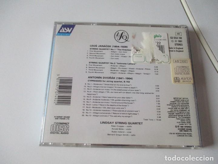 CDs de m&uacute;sica: JAN&Aacute;CEK /DVOR&Aacute;K The two string Quartets / Cypresses DI3477 - Foto 2