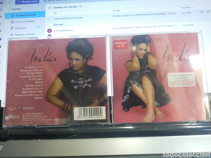 CDs de m&uacute;sica: India CD soy diferente 2006 - Foto 1