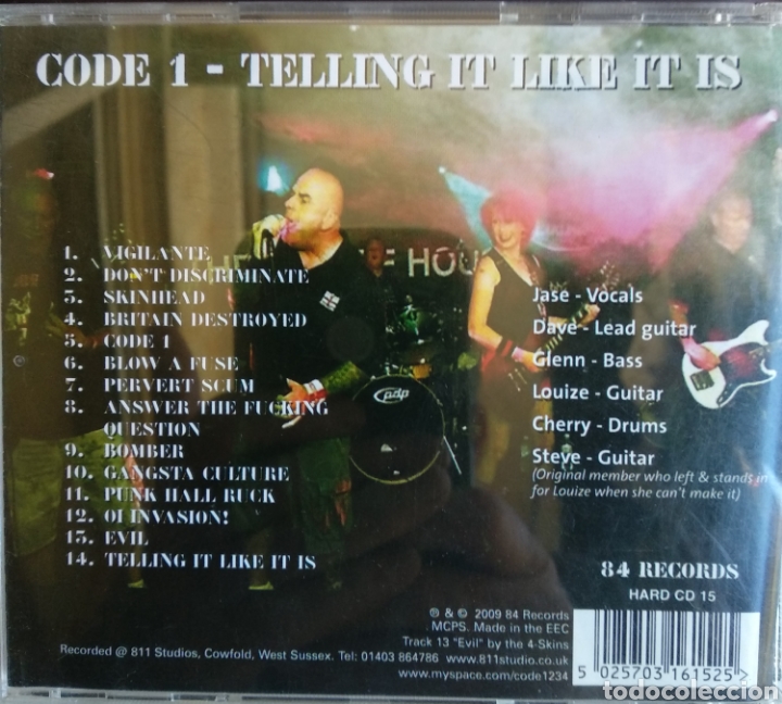 CDs de m&uacute;sica: *CODE 1, TELLING IT LIKE IT IS, EU, HARD - Foto 2