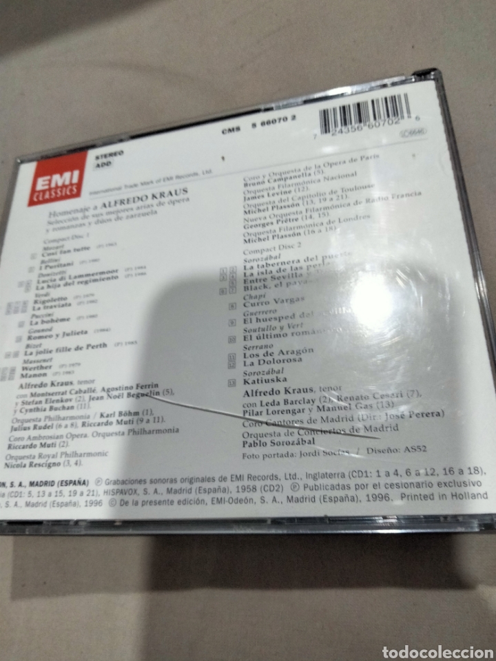 CDs de m&uacute;sica: Homenaje a Alfredo kraus - Foto 2