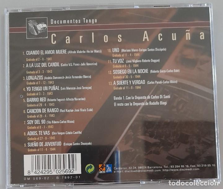 CDs de m&uacute;sica: CARLOS ACU&Ntilde;A - DOCUMENTOS TANGO - Foto 2