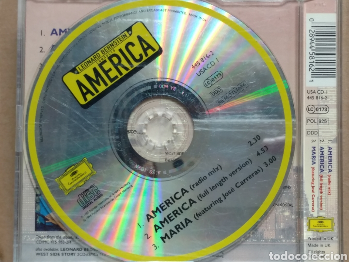 CDs de m&uacute;sica: Leonard Bernstein - America (CD, Single) - Foto 2
