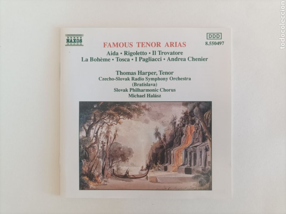 CD de M&uacute;sica: FAMOUS TENOR ARIAS - THOMAS HARPER, tenor - CD. Naxos