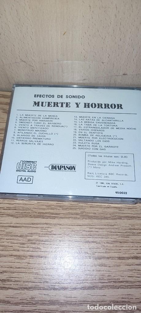 CDs de m&uacute;sica: EFECTOS DE SONIDO: MUERTE Y HORROR - Foto 2