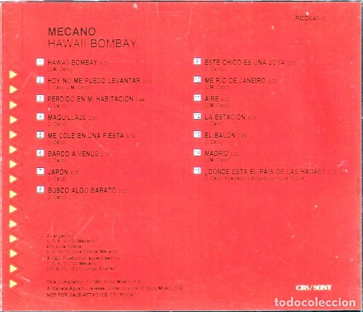 CDs de m&uacute;sica: MECANO &uml;HAWAII - BOMBAY&uml; (CD) - Foto 2