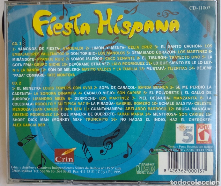 CDs de m&uacute;sica: *FIESTA HISPANA, SPAIN, PENTA, 1995 - Foto 2