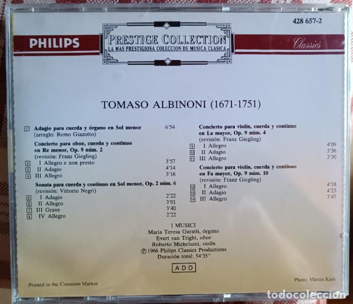 CDs de m&uacute;sica: Albinoni - Adagio, Sonata, 3 Conciertos - Foto 2