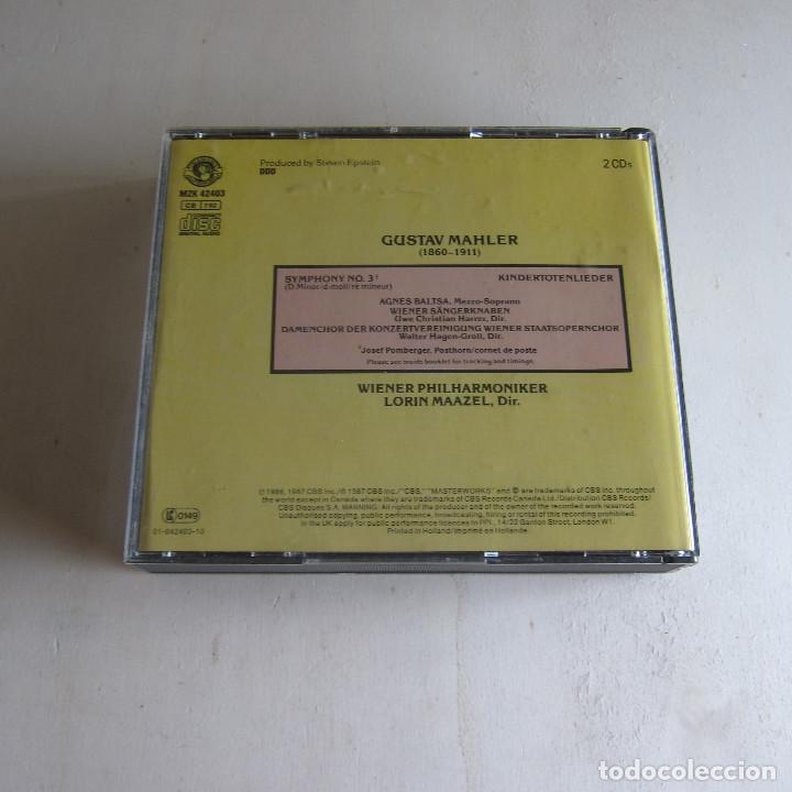CDs de m&uacute;sica: SYMPHONY 3. MAHLER - LORIN MAAZEL (CBS MASTERWORKS) 2 CD - Foto 2