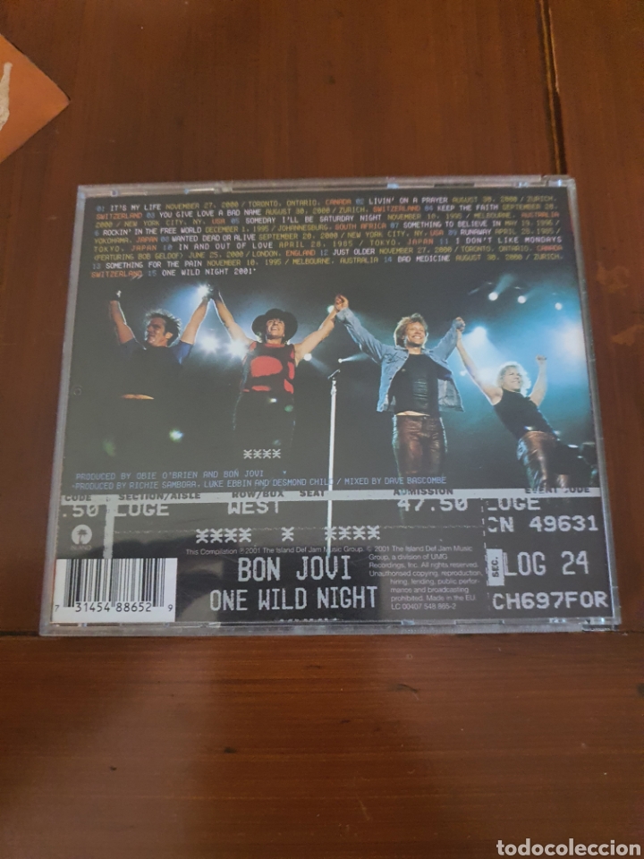 CDs de m&uacute;sica: cd bon jovi one wild night. - Foto 3