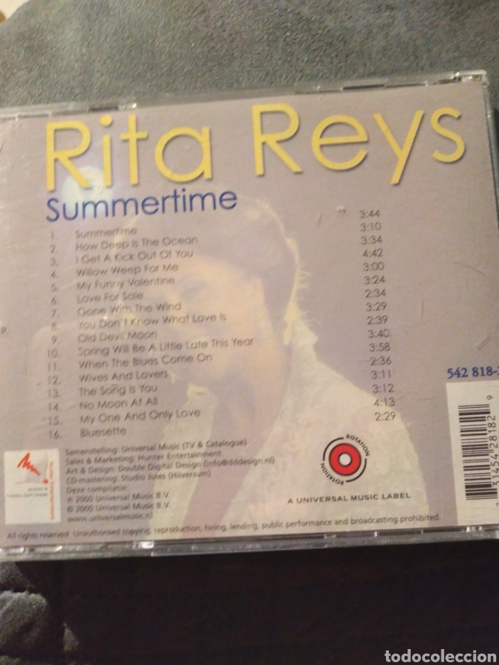 CDs de m&uacute;sica: CD-RITA REYS-SUMMERTIME- - Foto 2