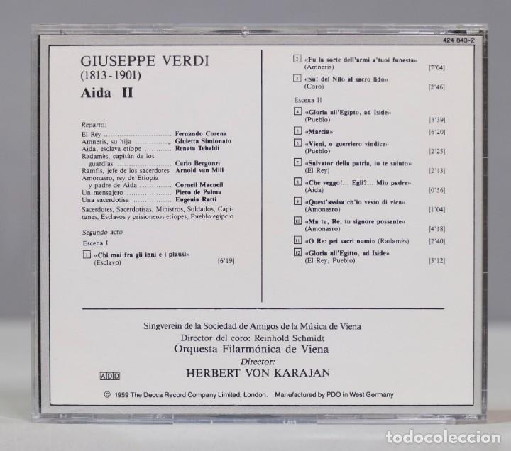 CDs de m&uacute;sica: CD. AIDA. VERDI. KARAJAN - Foto 2