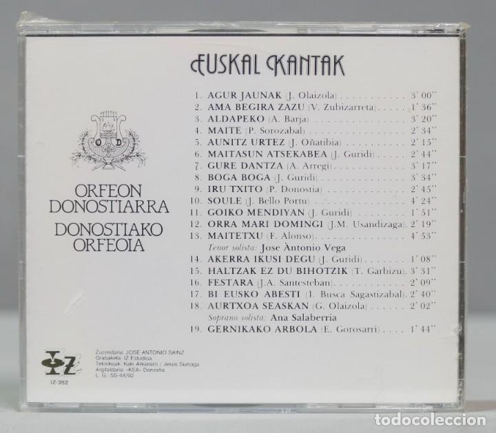 CDs de m&uacute;sica: CD. ORFEON DONOSTIARRA. EUSKAL KANTAK. PRECINTADO - Foto 2