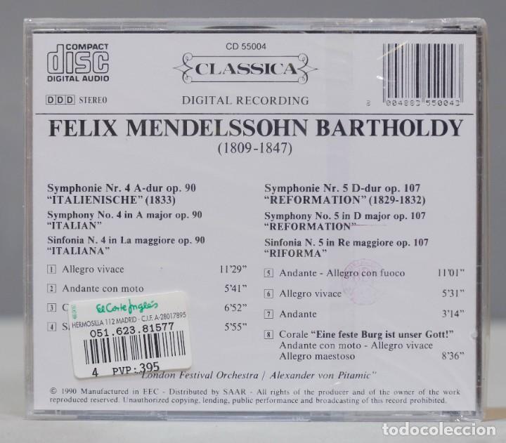 CDs de m&uacute;sica: CD. BARTHOLDY. SYMPHONIE 4 5. PITAMIC. PRECINTADO - Foto 2