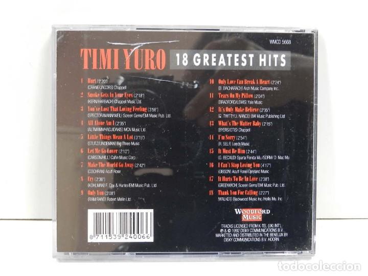 CDs de m&uacute;sica: DISCO CD. Timi Yuro &ndash; 18 Greatest Hits. COMPACT DISC. - Foto 2