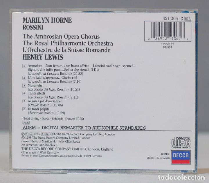 CDs de m&uacute;sica: CD. Rossini - Marilyn Horne &ndash; Rossini - Foto 2