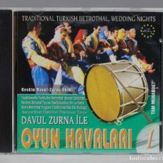 CDs de Música: CD. DAVUL ZURNA ILE. OYUN HAVALARI. 1. TRADITIONAL TURKISH BETROTHAL WEDDING NIGHTS. Lote 353306614
