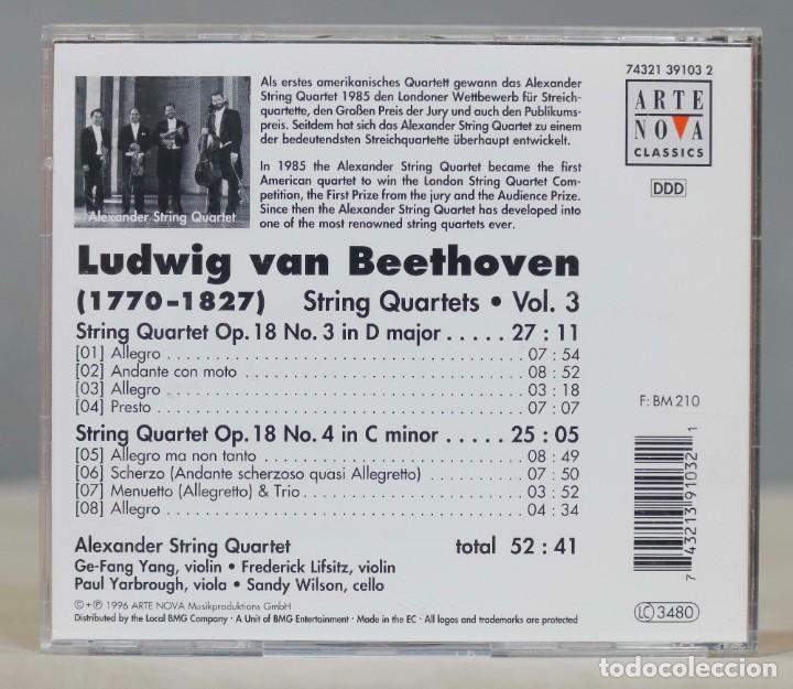CDs de m&uacute;sica: CD. Beethoven, Alexander String Quartet &ndash; String Quartets Vol 3 - Op. 18 Nos. 3, 4 - Foto 2