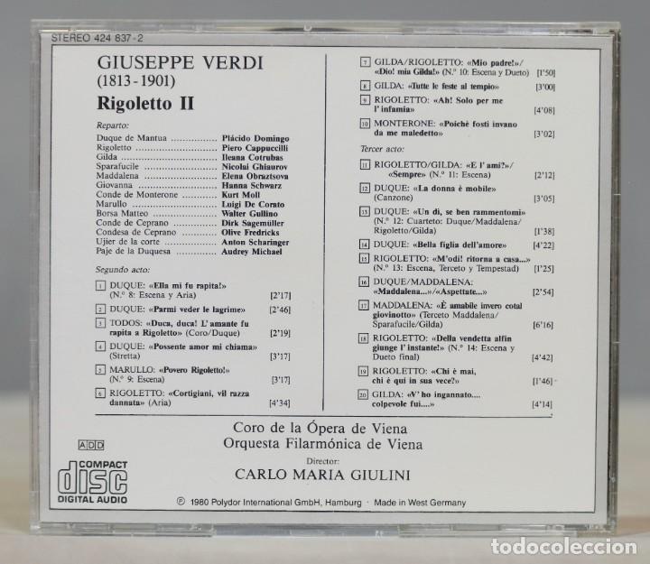 CDs de m&uacute;sica: 2 CD. Giulini &ndash; Rigoletto I Y II. VERDI - Foto 2