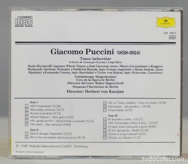 CDs de m&uacute;sica: CD. PUCCINI. TOSCA. KARAJAN - Foto 2