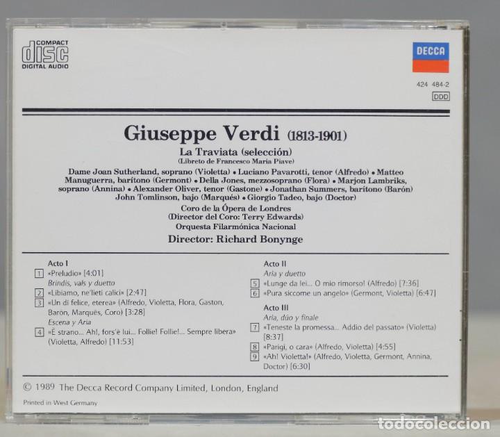 CDs de m&uacute;sica: CD. VERDI. TRAVIATA. BONYNGE - Foto 2