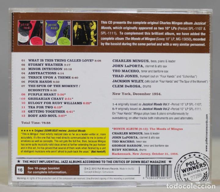 CDs de m&uacute;sica: CD. Charles Mingus &ndash; Jazzical Moods - Foto 2