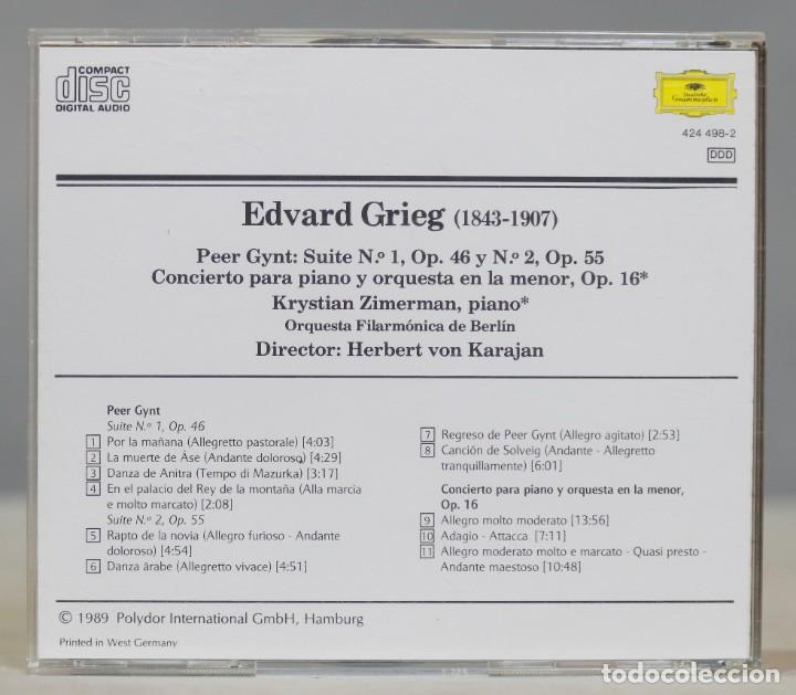 CDs de m&uacute;sica: CD. GRIEG. GYNT. KARAJAN - Foto 2
