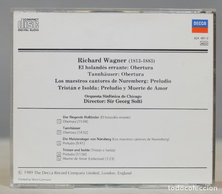 CDs de m&uacute;sica: CD. WAGNER. OBERTURAS Y PRELUDIOS. SOLTI - Foto 2