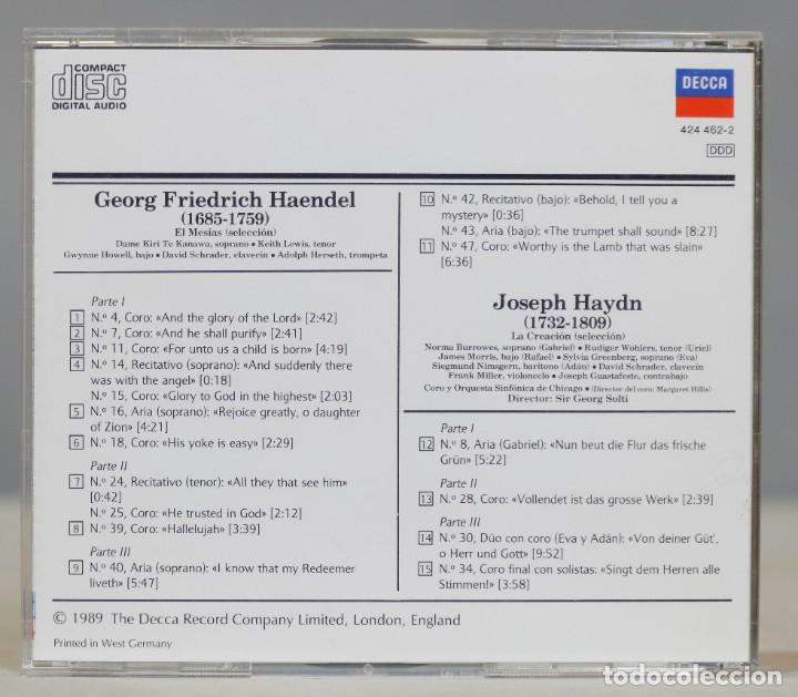 CDs de m&uacute;sica: CD. HAENDEL. HAYDN. SOLTI - Foto 2