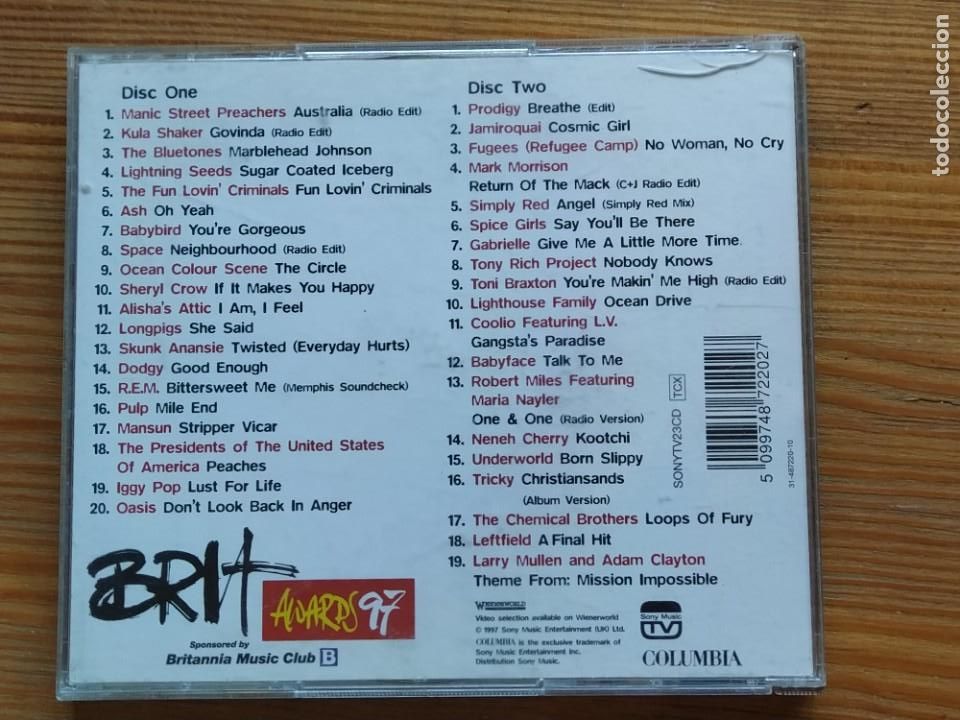 CDs de m&uacute;sica: CD THE 97 BRIT AWARDS - 2 DISCOS (5Z) - Foto 4