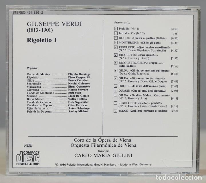 CDs de m&uacute;sica: 2 CD. Giulini &ndash; Rigoletto I Y II. VERDI - Foto 4